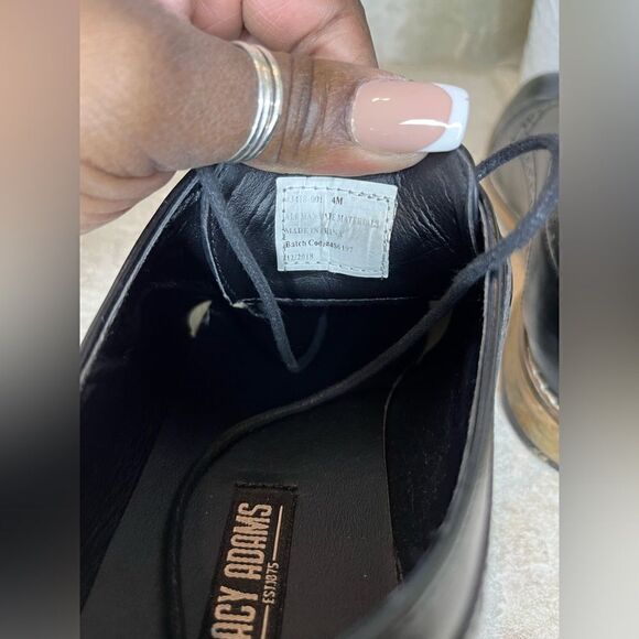 Stacy Adams black oxfords sz 4 - Picture 5 of 7